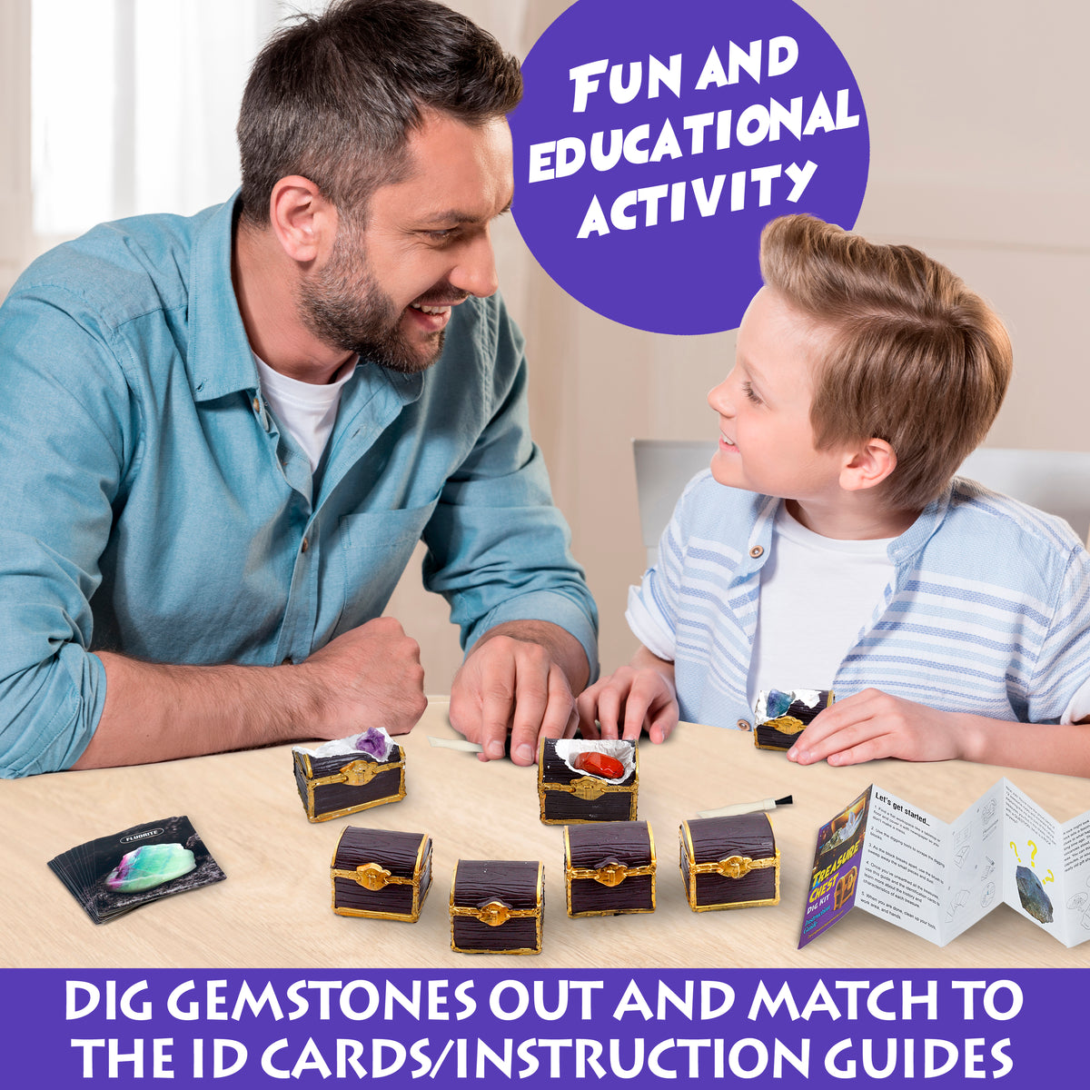 Buy Treasure Chest Dig Kit Party Pack Real Gems & Crystals Dancing