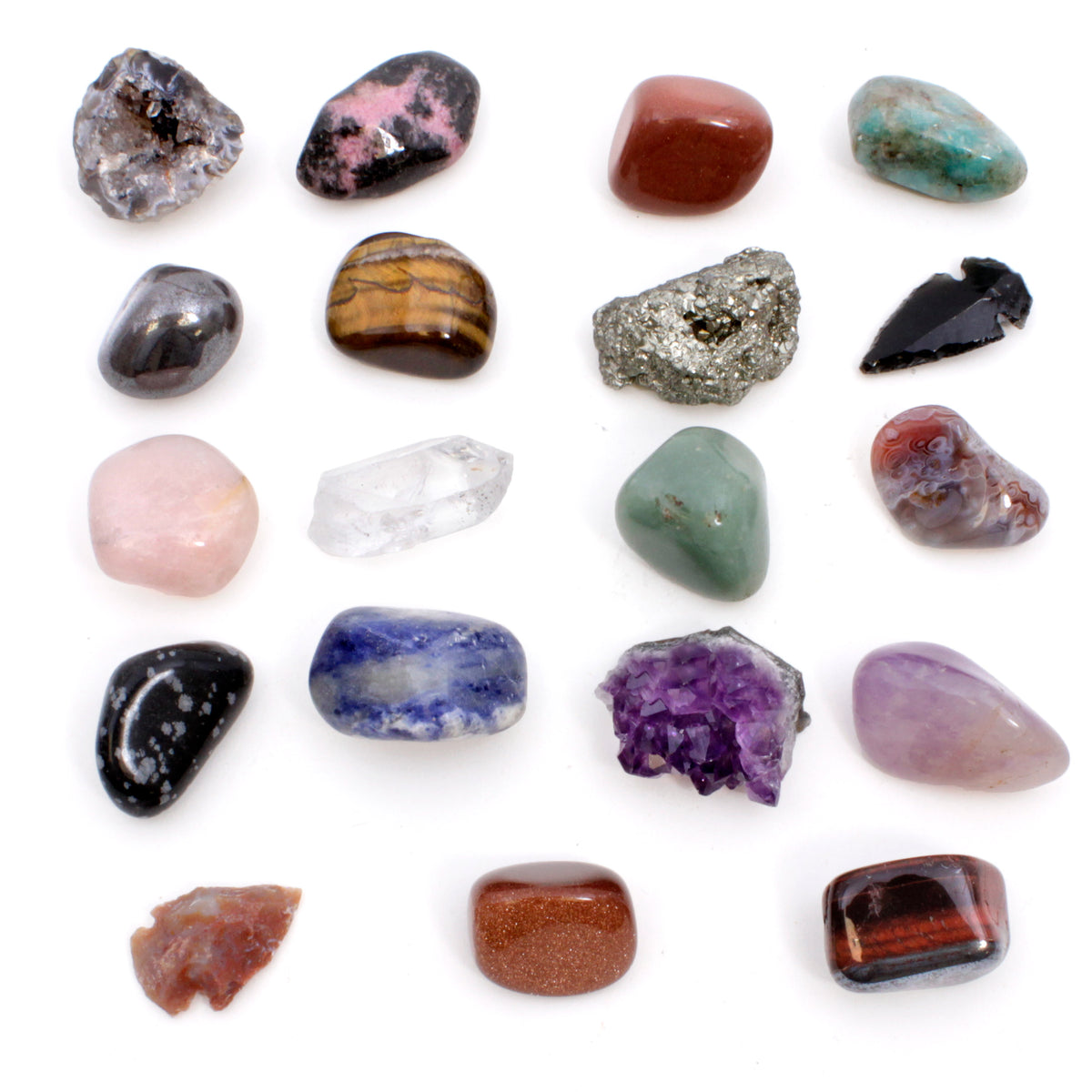 Rock and Mineral Collection in Special Box - 18 Pieces with ID sheet ...