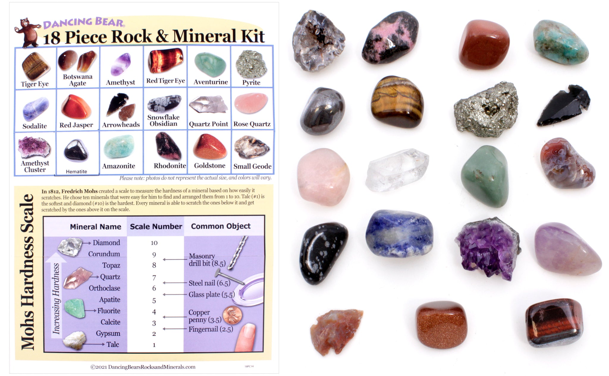 Rocks Plus Rock and Mineral Educational Collection | 18 Piece Set