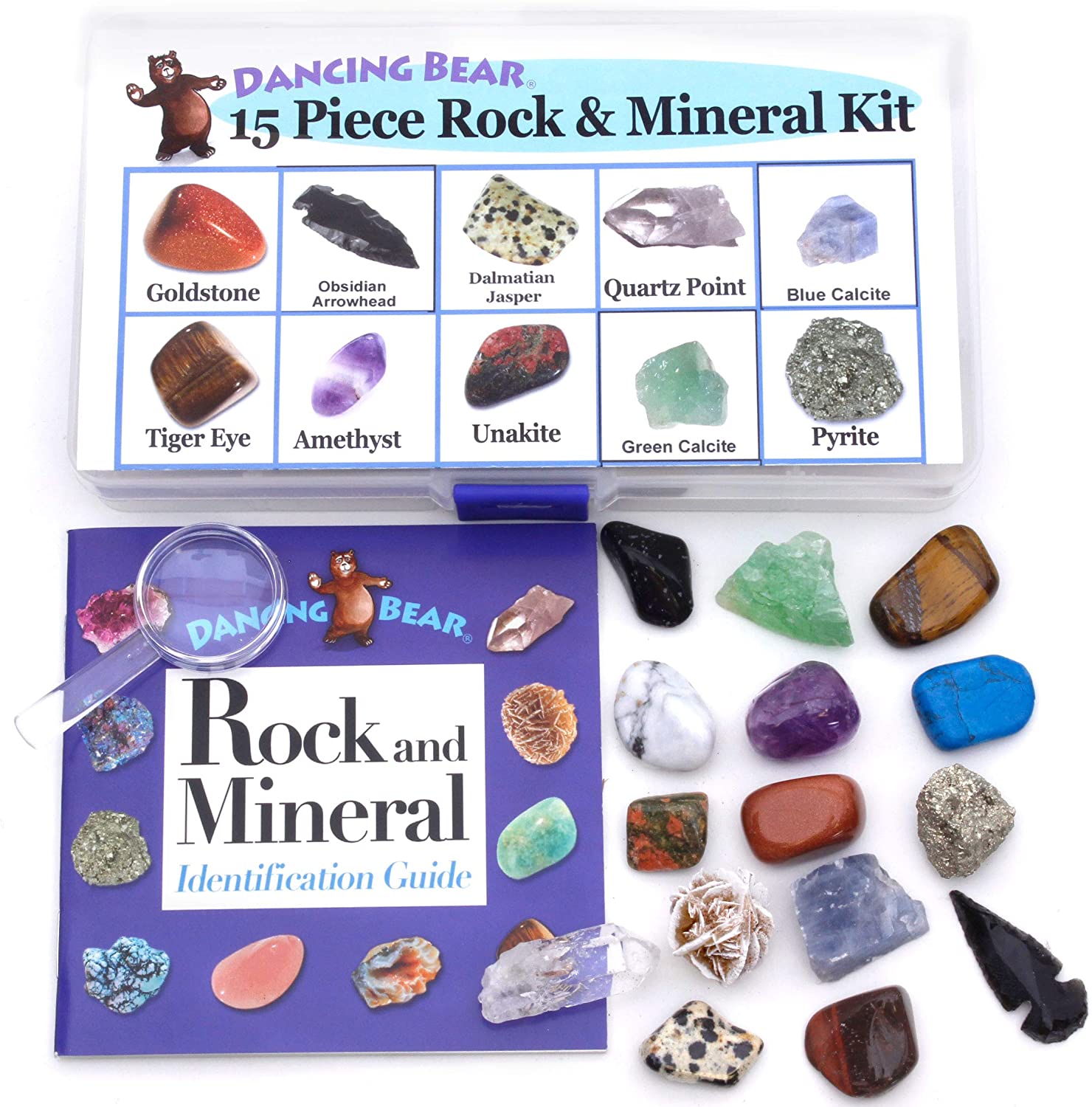 15 Piece Rock & Mineral Collection & Display Box – Dancing Bear's Rocks and  Minerals