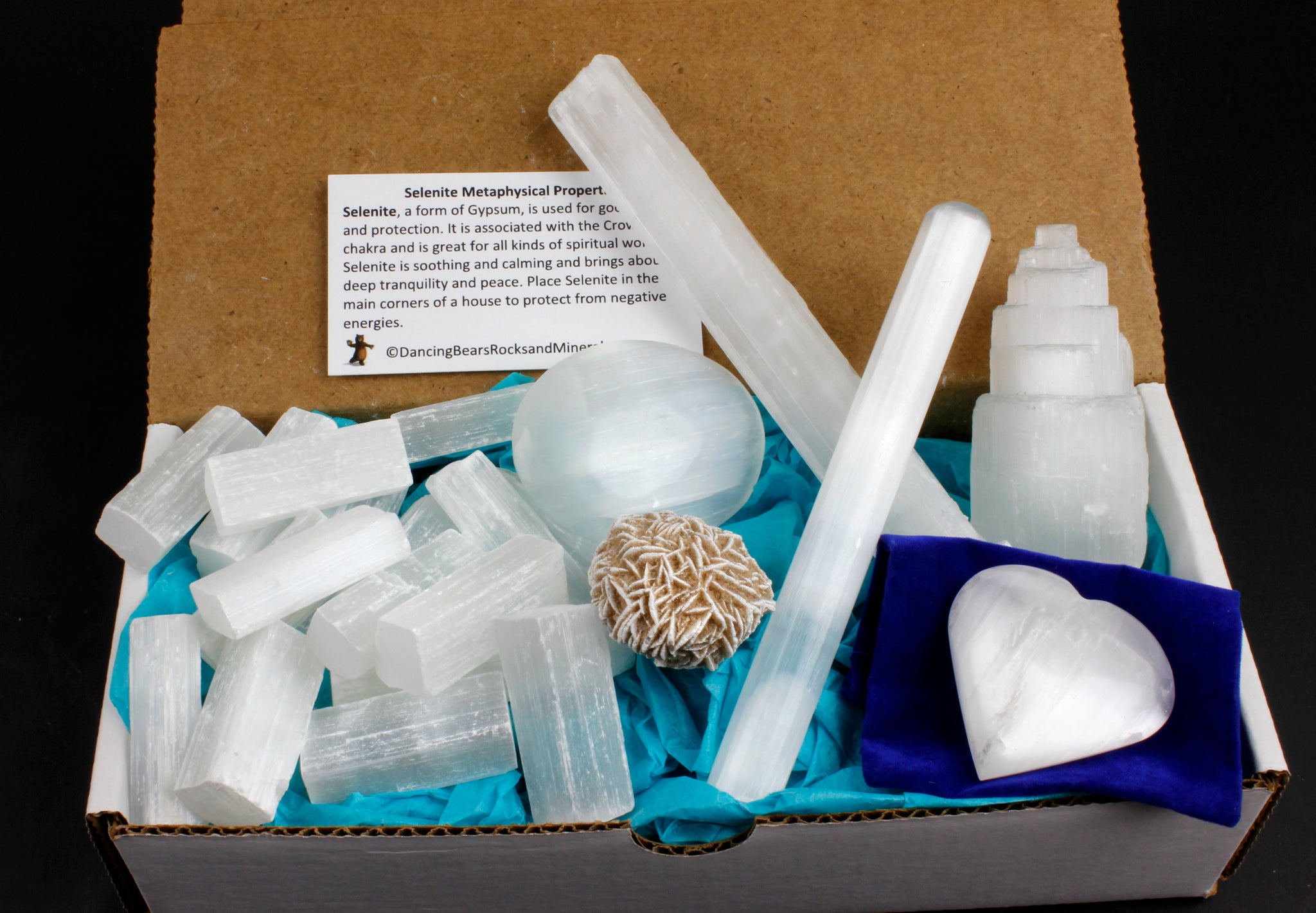 Selenite Box, Ethical Crystals, Ascension Jewelry and Energy Tools